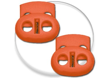 1 pair x orange flat shoelaces stoppers