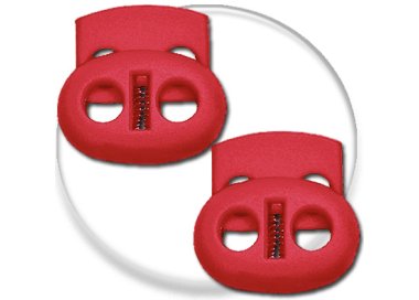 1 pair x red flat shoelaces stoppers