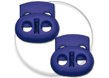 1 pair x blue flat shoelaces stoppers