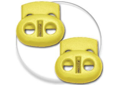 1 pair x yellow flat shoelaces stoppers