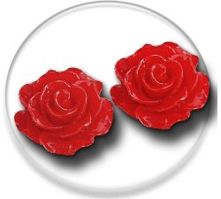 1 pair x 3D red rose flower shoelaces decorations