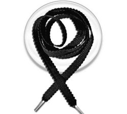 Black or white thin jagged shoelaces