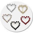 Diamond heart shoelaces decorations in 5 colors