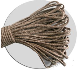Hazelnut brown and beige paracord shoelaces