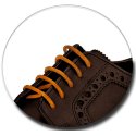 Rust color wax shoelaces