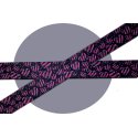 3D navy wide satin ribbon laces