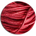 Red glitter round shoelaces