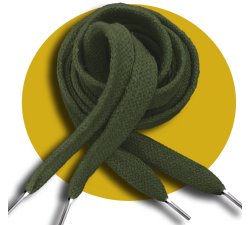 Thick army green shoelaces