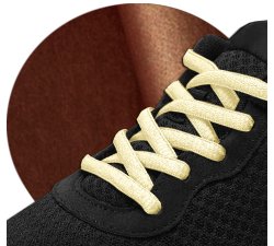 1 pair x beige vanilla round shoelaces