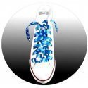 Camouflage blue shoelaces