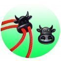 Black cow shoelaces stoppers