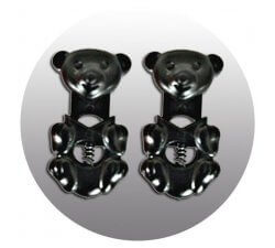 1 pair x black bear shoelaces stoppers