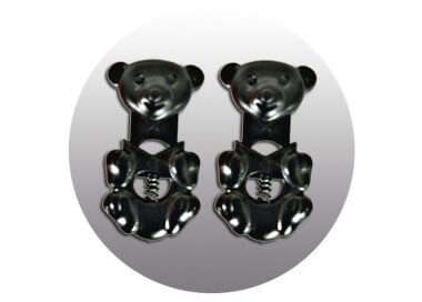 1 pair x black bear shoelaces stoppers
