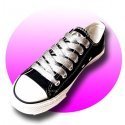 Silver glitter flat shoelaces