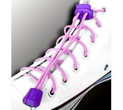 1 pair x light pink elastic shoelaces + stoppers + rope ends