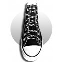 Black & white paracord shoelaces