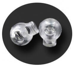 1 pair x clear ball shoelaces stoppers