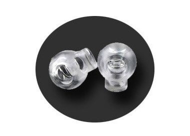 1 pair x clear ball shoelaces stoppers
