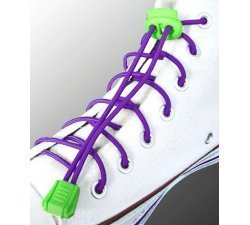 1 pair x purple elastic shoelaces + stoppers + rope ends