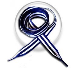 1 pair x sailor stripes blue & white shoelaces
